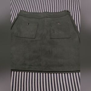 LOFT Dark Green Mini Skirt